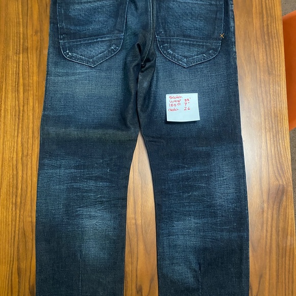 Scotch and soda size 33 waist dark denim faded jeans - Picture 2 of 4